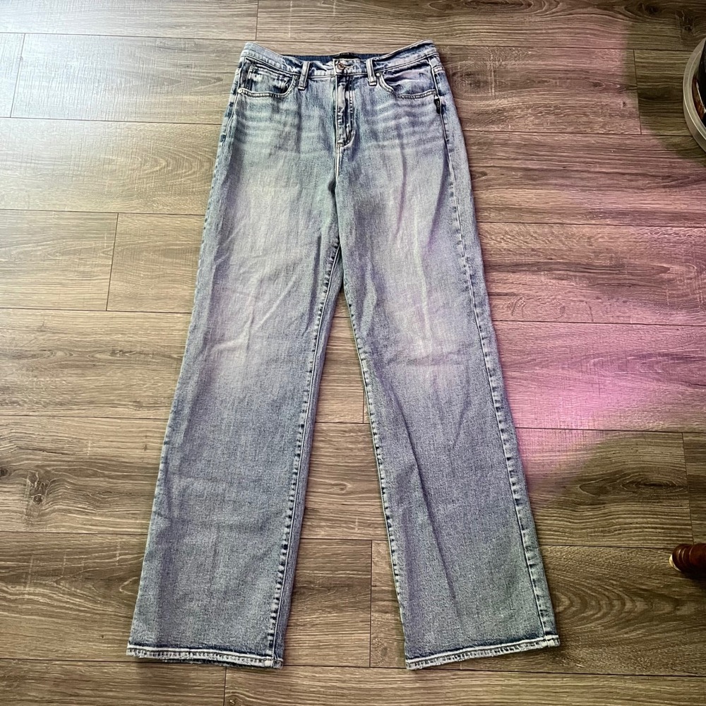 Silver Jeans Co Womens High Waisted Wide Leg Jeans Light Wash Blue Denim 31x31.5